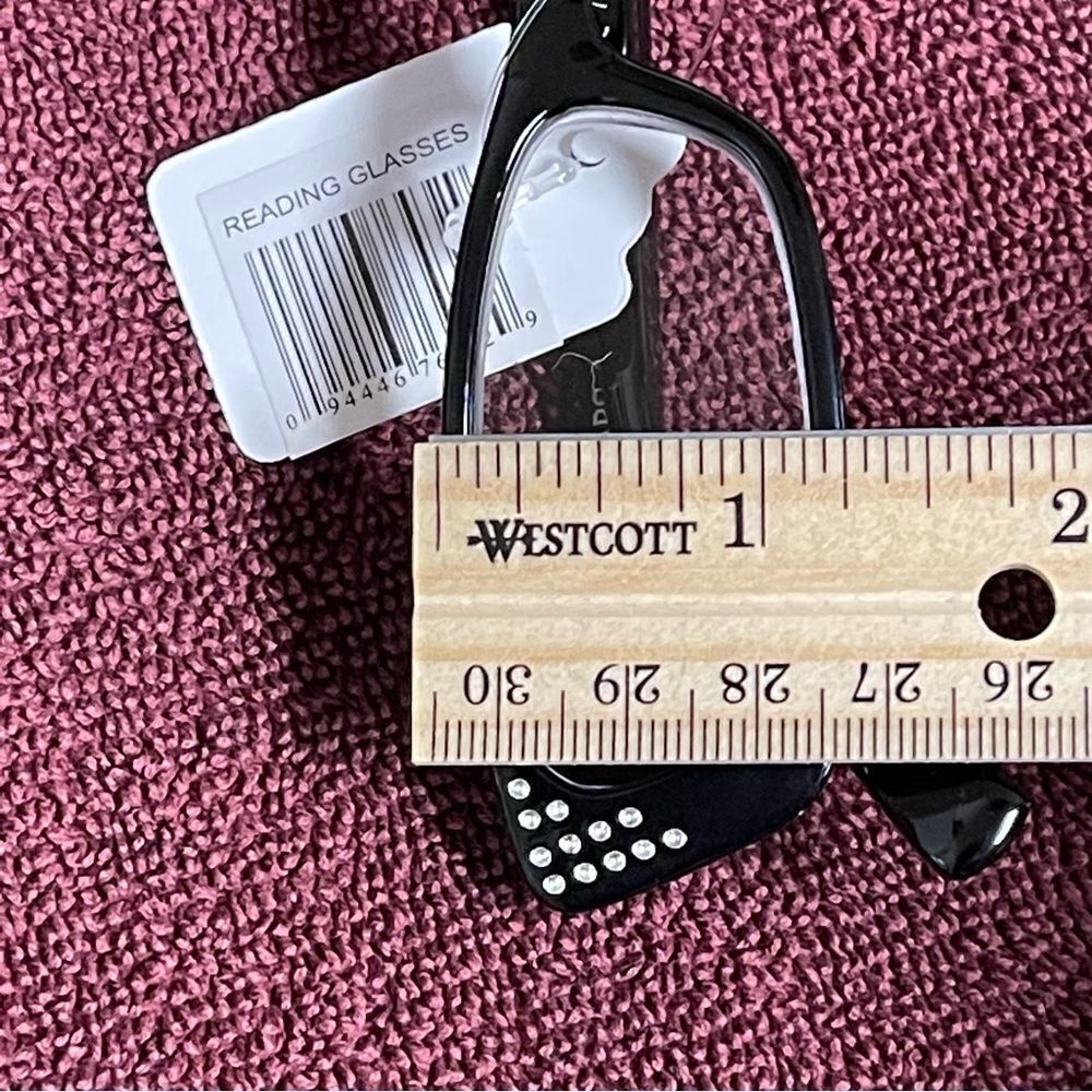 Allen Schwartz ABS Designer Women’s Black Reading Glasses +1.50 NWOB - Picture 5 of 16